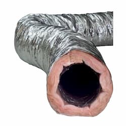 24-ft Insulated Flexible Duct for Bathroom Fan, 4-in Opening