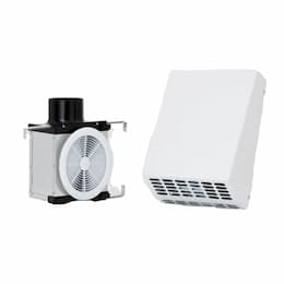 18W Outdoor Bathroom Fan w/ 4-in Duct & Vent, 136 CFM, 3084 RPM, 120V