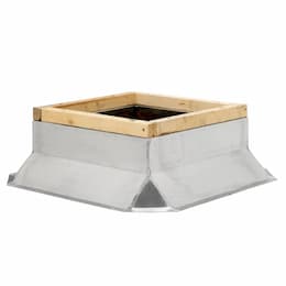 Galvanized Steel Fixed Non-Vented Curb for 19-in Commercial Roof Vents