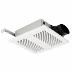 18W Single Speed AC Bathroom Fan, 120V, 80 CFM, 60 Hz