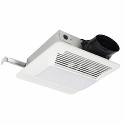 18W Single Speed AC Bathroom Fan w/ Bulb, 120V, 80 CFM, 60 Hz