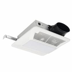 26W Single Speed AC Bathroom Fan w/ Bulb, 120V, 100CFM, 60 Hz