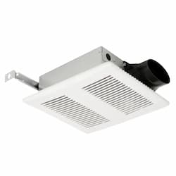 12W Single Speed DC Bathroom Fan, 120V, 50/80/100 CFM, 60 Hz