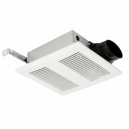 12W Dual Speed DC Bathroom Fan, 120V, 50/80/100 CFM, 60 Hz