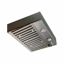 42-in Stainless Fascia Kitchen Hood Liner for Inline Exhaust Fans