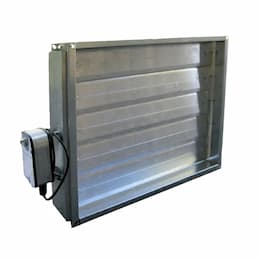 34x14-in 2W Shutter Damper w/ Spring-Return Actuators, 24V