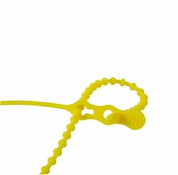 24" Yellow Beaded Cable Ties