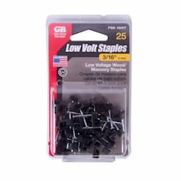 Black Polyethylene Staples, Low Voltage