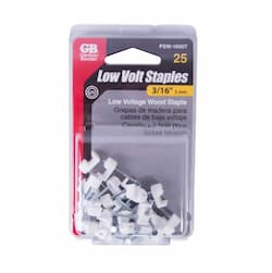 White Polyethylene Staples, Low Voltage