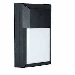 9W LED Wall Pack, 900 lm, 120V, 3000K, Black