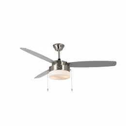 52-in ECF Fan w/ Light Kit & Chain, E26, 3 Blade, Black/Black