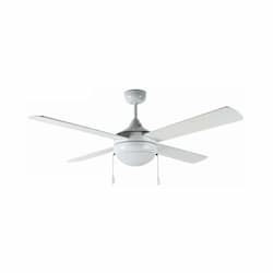 52-in Energy Star Skylux Fan w/Light Kit & Chain, 4 Blade, E26, WH