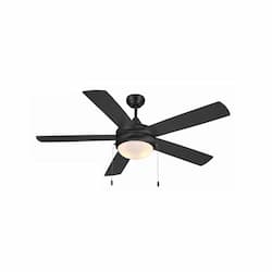 52-in Energy Star Skylux Fan w/Light Kit & Chain, 5 Blade, E26, BK