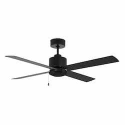 52-in EVNT Ceiling Fan w/ Pull Chain, 4 Blade, Black