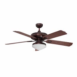 52-in LIN Ceiling Fan w/ Light Kit & Chain, 5 Blade, E26, BZ/BZ