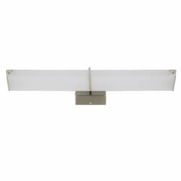 24-In 20W LED Square Vanity w/ End Caps, 1920 lm, 120V, 3000K, Nickel