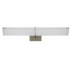 48-In 20W LED Square Vanity w/ End Caps, 3456 lm, 120V, 3000K, Nickel