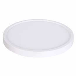 12-in 22W LED Disk Light, Edge Lit, Dimmable, 1400 lm, 120V, 3000K, White