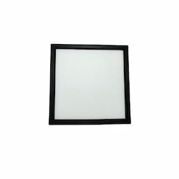 22W 12" Square Edge Lit LED Disk, Dimmable, 3000K, Black