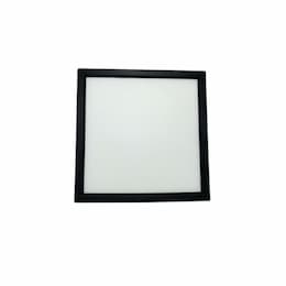 12-in 22W LED Square Flush Mount, 120V, Dim, 1400 lm, 3000K, White