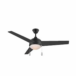 52-in Skylux Fan w/ Light Kit & Chain, E26, 3 Blade, Black/Black