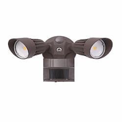 GlobaLux 20W LED Flood Light w/Motion Sensor, 5000K, 1800 Lumens, Brown