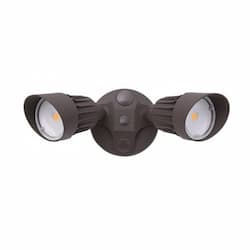 20W LED Dual Head Flood Light, 120V, 5000K, Bronze