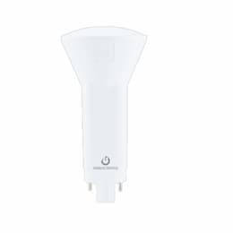 6.5W LED PL Bulb, Hybrid, GX23, 570 lm, 120V-277V, 2700K