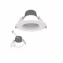 4-in 10W LED Retrofit Downlight, 0-10V Dim, Selectable Lumens, 120V, 2700K, White