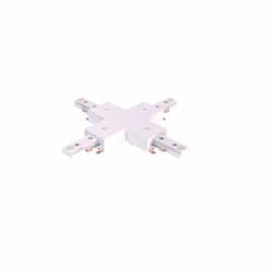 X Connector for Single Circuit J-Type Track, White