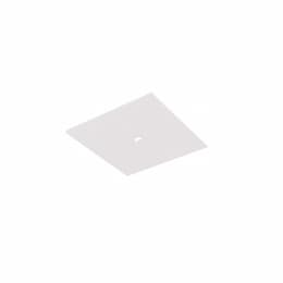 Square Cover Plate for Single Circuit J-Type Track, White