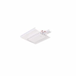 End Feed with Cover for Single Circuit J-Type Track, White