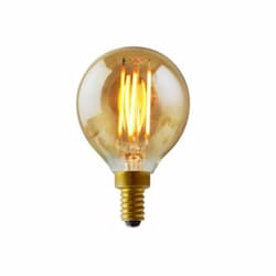 4W LED Filament Bulb, E12, Dimmable, 250 lm, 120V, 2000K, Amber