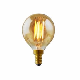 Green Creative 4W LED Filament Bulb, E12, Dimmable, 250 lm, 120V, 2000K, Amber