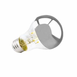 7.5W LED A19 Filament Bulb, E26, Dimmable, 700 lm, 120V, 2700K, Silver