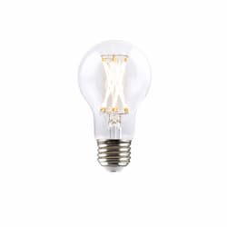 10W LED Filament Bulb, A19, E26, Dimmable, 300 lm, 120V, 2000K, Clear