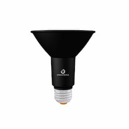 11W Refine PAR30 Bulb, Flood, E26, 990lm, 120V, 3000K, Black