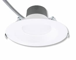 4-in 14W LED Downlight, Lumen Adjustable, 120V-277V, 3000K, White