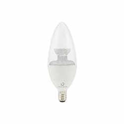 5W LED Candelabra B11 Bulb, Dimmable, E12 Base, 300 lm, Warm Dim