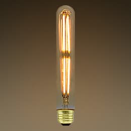 Green Creative 3.5W LED T10 Filament Bulb, Amber Glass, Dimmable, 250 lm, 120V, 2200K