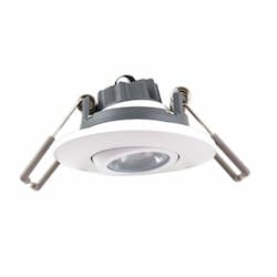 5W 1in LED Downlight, Adjustable Gimbal, Dimmable, 120V, 4000K, White