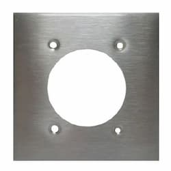 2-Gang Stainless Steel Dryer Receptacle Wallplate