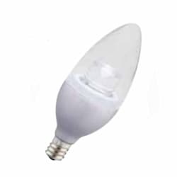 4.5W LED B11 Chandelier Bulb, Dim, 82 CRI, E12, 300lm, 120V, 3000K, CR