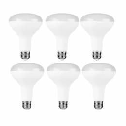 8W LED BR30 Essential Series Bulb, Dimmable, E26, 120V, 3000K, 6-Pack 