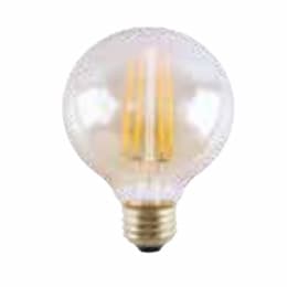 5.5W LED G25 Filament Globe Bulb, 120V, E26, 500 lm, 2700K, Clear