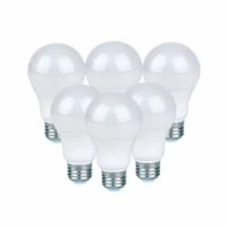 9W LED A19 Contractor Series Bulb, E26, 720 lm, 120V, 2700K, 6-Pack