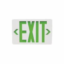 2.7W LED Evade Exit Sign w/ Green Lettering & RC, 120V-277V