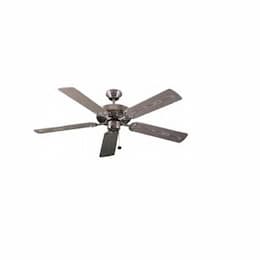 52-in Ceiling Fan, 3-Speed, Silver Blades, Brushed Nickel