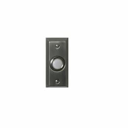 Doorbell Button, Lighted, Round, Pewter