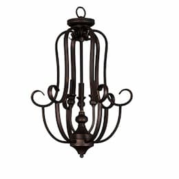 60W Birdcage Entry Fixture, Small, 3-Light, E12, Oil Rubbed Bronze